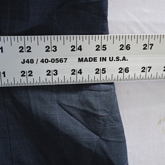 Vitale Barberis Canonico 50R Blue Glenn Check Wool Blazer Suit Jacket Sport Coat - Picture 8 of 16